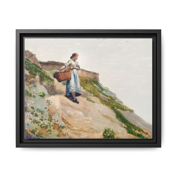 Girl Carrying a Basket (1882) by Winslow Homer - NOMADEN ART GALLERY