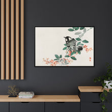 Black-capped chickadee by Kōno Bairei (1844-1895)