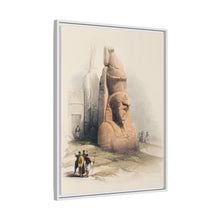 Entrance of the temple at Luxor showing one of two colossal stature of Rameses II illustration by David Roberts (1796–1864)
