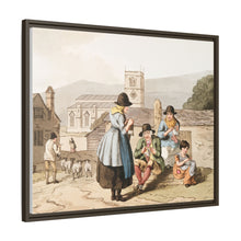 Illustration of Wensley Dale knitters from The Costume of Yorkshire (1814) by George Walker