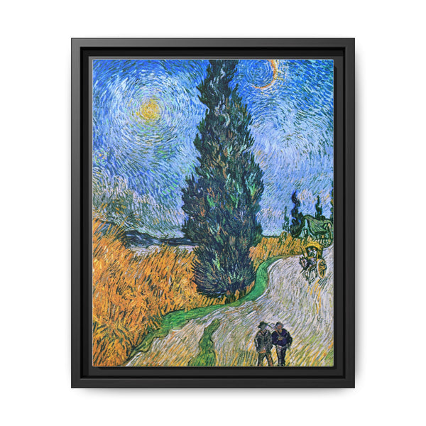 Vincent van Gogh's Road with Cypress and Star (1890) - NOMADEN ART GALLERY