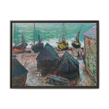 Boats on the Beach at Étretat (1885) by Claude Monet - NOMADEN ART GALLERY