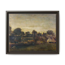 Farming Village at Twilight (1884) by Vincent Van Gogh - Framed Vintage Canvas Art - NOMADEN ART GALLERY