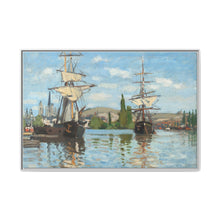 Ships Riding on the Seine at Rouen (1872–1873) by Claude Monet - NOMADEN ART GALLERY