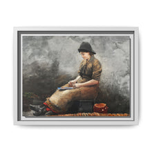 A Fishergirl Baiting Lines (1881) by Winslow Homer - NOMADEN ART GALLERY