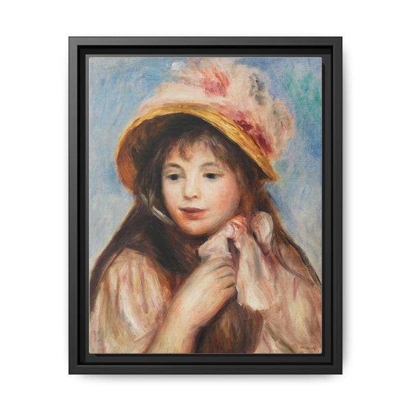 Girl with Pink Bonnet (Jeune fille au chapeau rose) (1894) by Pierre-Auguste Renoir - NOMADEN ART GALLERY