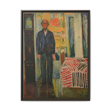Self-Portrait Between the Clock and the Bed (1940-1943) by Edvard Munch - NOMADEN ART GALLERY