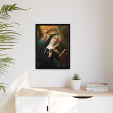 Female Saint Holding Crucifix with Crown of Thorns