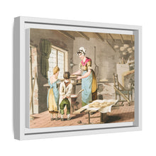 Illustration of woman making oat cakes from The Costume of Yorkshire (1814)