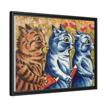 Three cats singing. Gouache by Louis Wain, 1925/1939