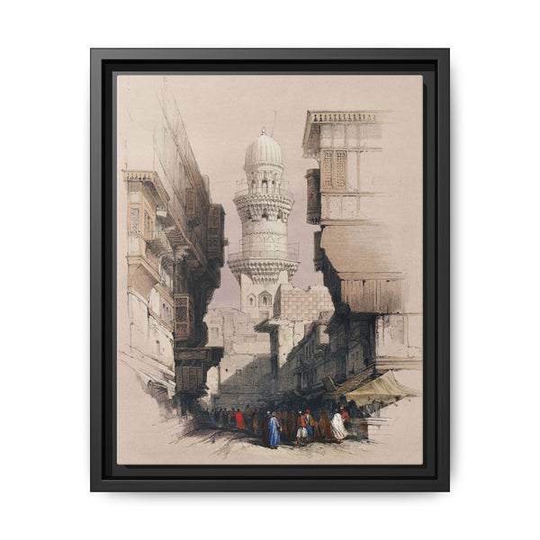 Cairo Street Scene: Vintage Egyptian Wall Art by David Roberts - Art Print Framed - NOMADEN ART GALLERY