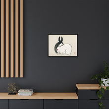Black and white rabbits by Kōno Bairei (1844-1895)