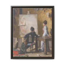 Adéle de Saussure and Marie-Louise Ravel, the Artist's Wife, in His Studio (1877) by Edouard Ravel - NOMADEN ART GALLERY