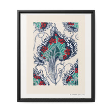 Botanical pochoir pattern in Art Nouveau oriental style - NOMADEN ART GALLERY