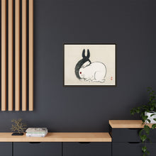 Black and white rabbits by Kōno Bairei (1844-1895)