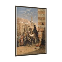 Egypt: a street with a man smoking and riding a camel. Chromolithograph after C. F. H. Werner, 1873.