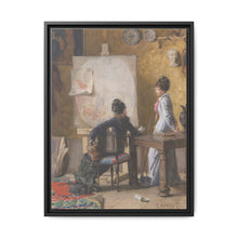 Adéle de Saussure and Marie-Louise Ravel, the Artist's Wife, in His Studio (1877) by Edouard Ravel - NOMADEN ART GALLERY
