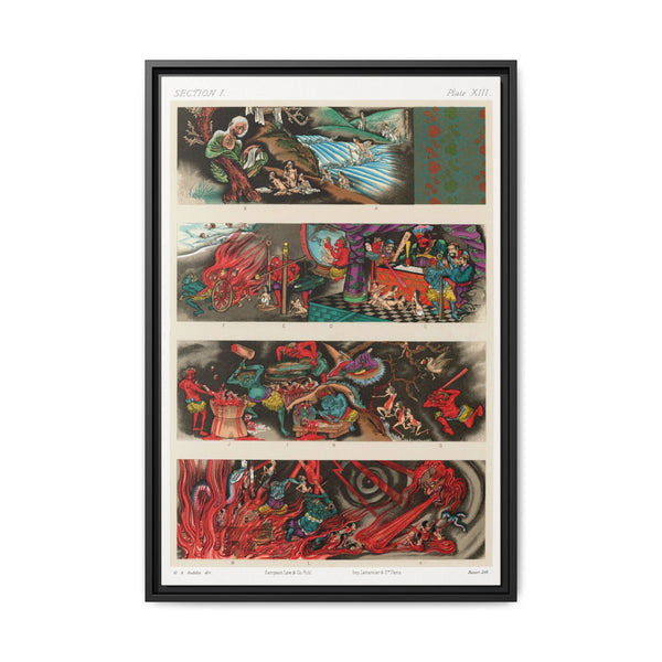 Chinese Buddhist hell, vintage painting by G.A. Audsley-Japanese illustration - NOMADEN ART GALLERY