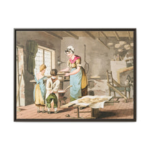 Illustration of woman making oat cakes from The Costume of Yorkshire (1814) - NOMADEN ART GALLERY