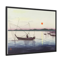 Boats and setting sun (1900 - 1936) by Ohara Koson
