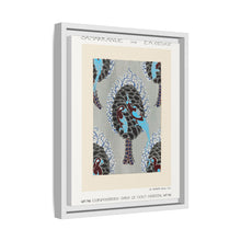 Estampado pochoir con estampado de pájaros Art Nouveau en estilo oriental