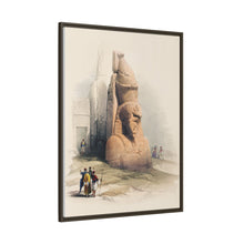 Entrance of the temple at Luxor showing one of two colossal stature of Rameses II illustration by David Roberts (1796–1864)