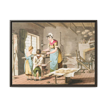 Illustration of woman making oat cakes from The Costume of Yorkshire (1814) - NOMADEN ART GALLERY