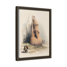 Entrance of the temple at Luxor showing one of two colossal stature of Rameses II illustration by David Roberts (1796–1864)