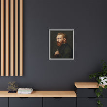 Framed Matte Canvas Wall Art - Vintage Portrait of Artist - NOMADEN ART GALLERY