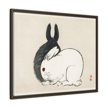 Black and white rabbits by Kōno Bairei (1844-1895)