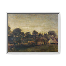 Farming Village at Twilight (1884) by Vincent Van Gogh - Framed Vintage Canvas Art - NOMADEN ART GALLERY