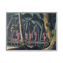 Puri Indians by the Paraiba river, Brazil. Coloured aquatint by P. Fumagalli, ca. 1821, after M. Zu Wied-Neuwied. - NOMADEN ART GALLERY