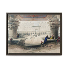 Ancient Egypt Art Print: Edfou Temple Portico View by David Roberts - Wall Art Canvas Print - NOMADEN ART GALLERY