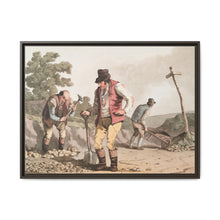 Illustration of stone breakers on the road from The Costume of Yorkshire (1814) by George Walker - NOMADEN ART GALLERY