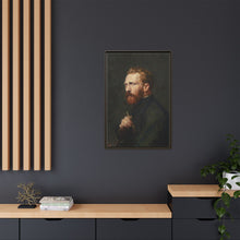 Framed Matte Canvas Wall Art - Vintage Portrait of Artist - NOMADEN ART GALLERY