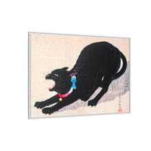 Black Cat Hissing 20th century print in high resolution by Hiroaki Takahashi