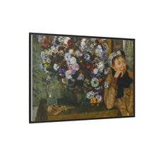 Una mujer sentada junto a un jarrón de flores de Edgar Degas (¿Madame Paul Valpinçon?) 
