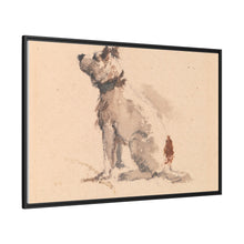A Terrier, Sitting, Facing Left
