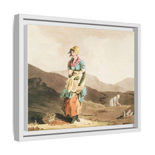 Illustration of the cranberry girl from The Costume of Yorkshire (1814) by George Walker