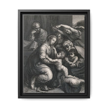 Saint Mary (the Blessed Virgin) and Saint Joseph with the Christ Child, Saint John the Baptist and Saint Elizabeth. Engraving by J. Frey - NOMADEN ART GALLERY