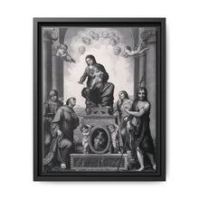 Saint Mary (the Blessed Virgin) with the Christ Child and Saint Antony of Padua, Saint Francis of Assisi, Saint Catherine of Alexandria, Saint John the Baptist and angels. - NOMADEN ART GALLERY