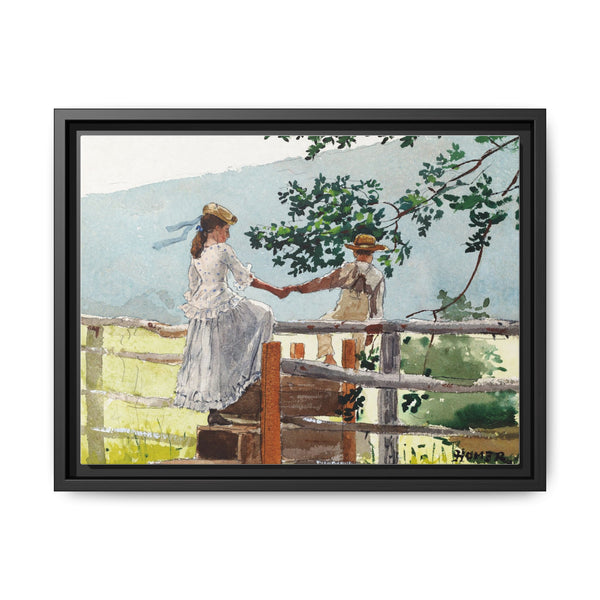 On the Stile (1878) by Winslow Homer - NOMADEN ART GALLERY