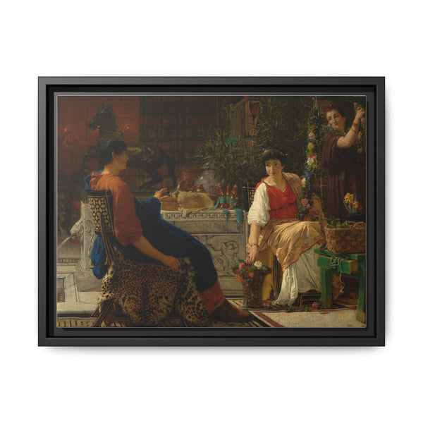 Preparations for the Festivities (The Floral Wreath) (1866) by Sir Lawrence Alma Tadema - NOMADEN ART GALLERY