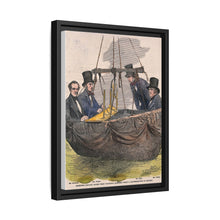 Four men in the basket of a balloon by Mayall.
