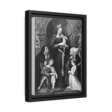 Saint Mary (the Blessed Virgin) with the Christ Child and a family as donors. Lithograph by F.S. Hanfstaengl, 1832 , after H. Holbein. - NOMADEN ART GALLERY