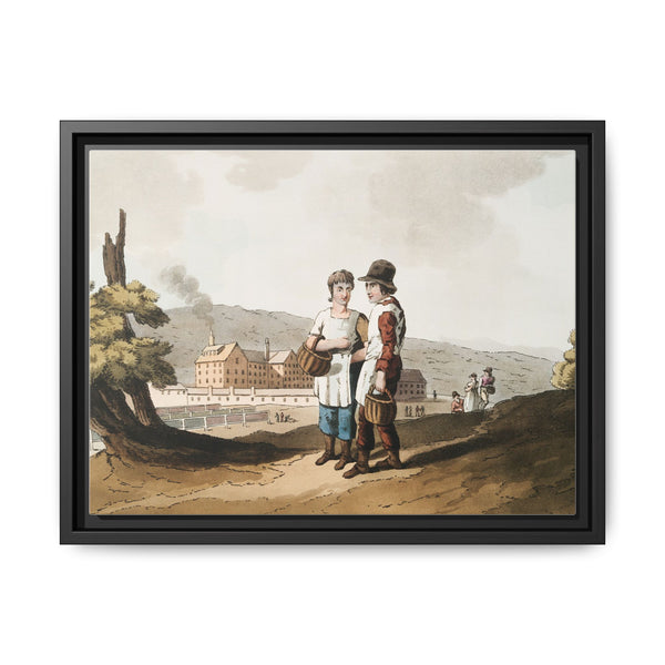 Illustration of factory children from The Costume of Yorkshire (1814) by George Walker