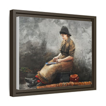 A Fishergirl Baiting Lines (1881) by Winslow Homer