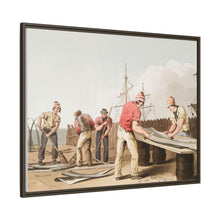 Illustration of whalebone scrapers from The Costume of Yorkshire (1814) by George Walker