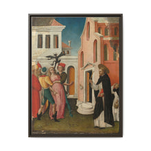 Saint Peter Martyr Exorcizing a Woman Possessed by a Devil by Antonio Vivarini - NOMADEN ART GALLERY