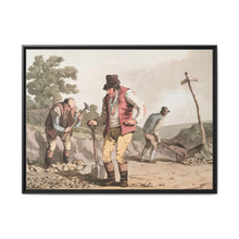 Illustration of stone breakers on the road from The Costume of Yorkshire (1814) by George Walker - NOMADEN ART GALLERY